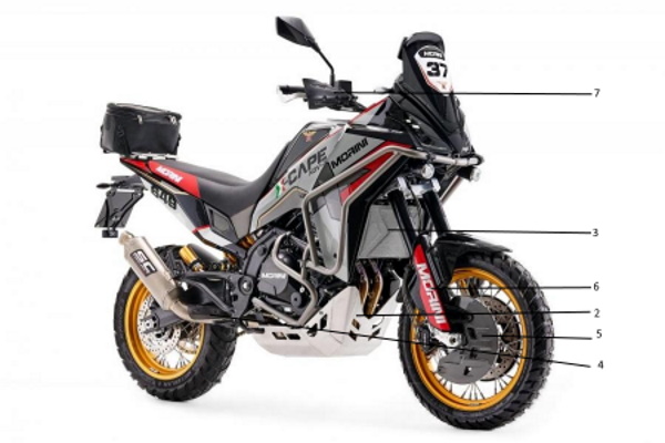off-road equipped motorcycle